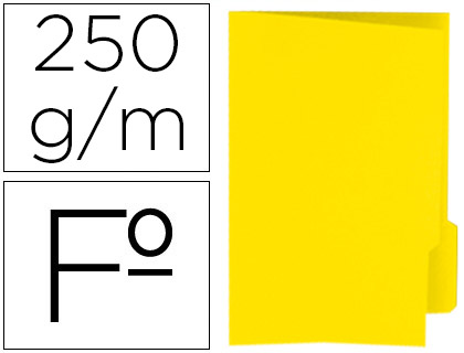 Classificador Gio de Cartolina Folio Pestana Direita 250 g/m2 Amarelo