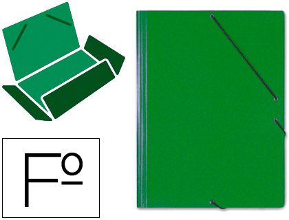Pasta de Elasticos Saro Abas Cartão Formato Folio Verde