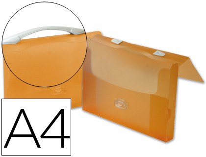 Pasta Porta Documentos Beautone Polipropileno Din - A4 Laranja Transparente