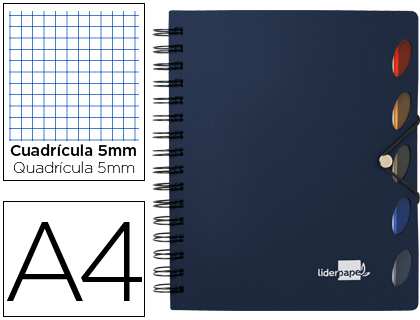 Caderno Espiral Executive 100 Fls A4 Azul Quad