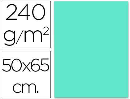 Cartolina 240 Gr 50X65 cm Azul Turquesa