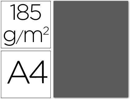Cartolina Guarro A4 Cinza Pombo 185 Gr (50 Folhas)