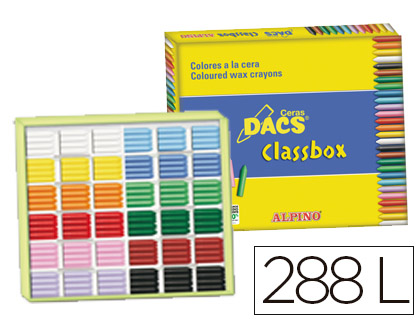 Lápis de Cera Dacs Classbox Caixa de 288 Unidades 12 Cores