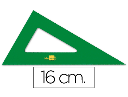 Esquadro 16 cm Plastico Verde