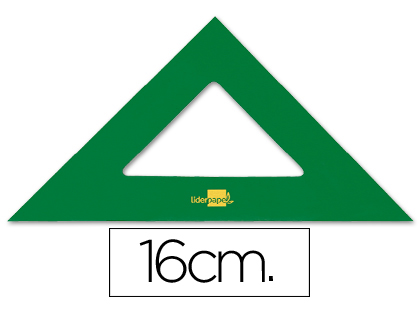 Esquadro 16 cm Plastico Verde