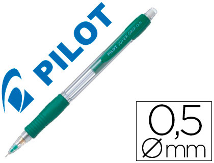 Lapiseira Pilot Super Grip Verde 0,5 mm Pega de Borracha