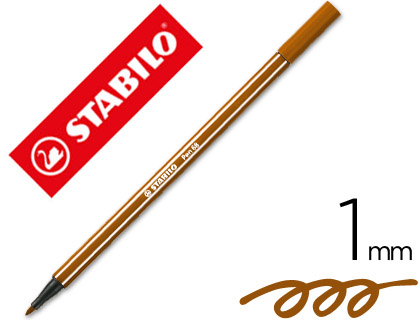Marcador Stabilo Aguarelavel Pen 68 Castanho 1 mm