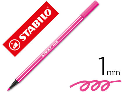 Marcador Stabilo Aguarelavel Pen 68 Rosa 1 mm