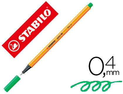 Marcador Stabilo Ponta de Fibra Point 88 Esmeralda Claro 0,4 mm