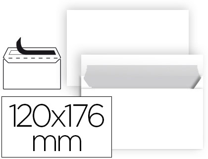 Envelope N 9 Branco Comercial Normalizado 120X176 mm Tira de Silicone (25 Unidades)