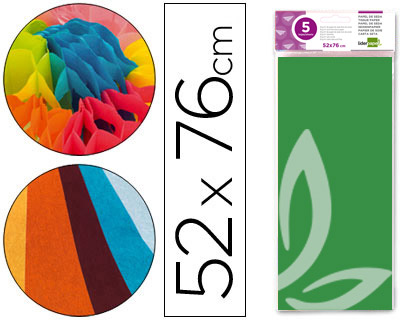 Papel Seda 52 X 76 cm. 18 Gr/M2. Verde