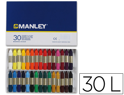 Lápis Cera Manley 30 Cores