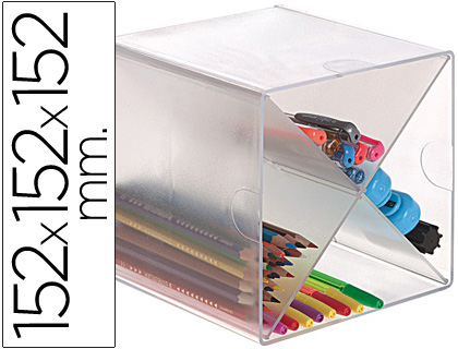 Cubo de Arquivo Archivo 2000 em Cruz em Poliestireno Transparente 152x152x152 mm
