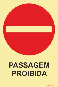 Sinais de Proibição - Fotoluminescente 2F. (45º com a Parede) 150x200mm
