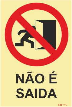 Sinais de Proibição - Fotoluminescente 2F. (45º com a Parede) 200x300mm