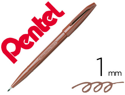 Caneta Pentel c/ Ponta de Fibra Sign Pen Castanha