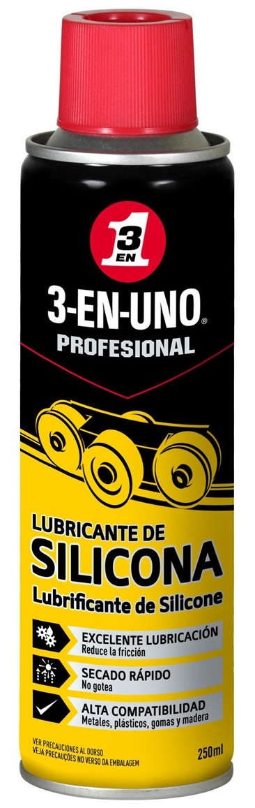 Spray Lubrificante de Silicone (250ml) - 3-EN-UNO