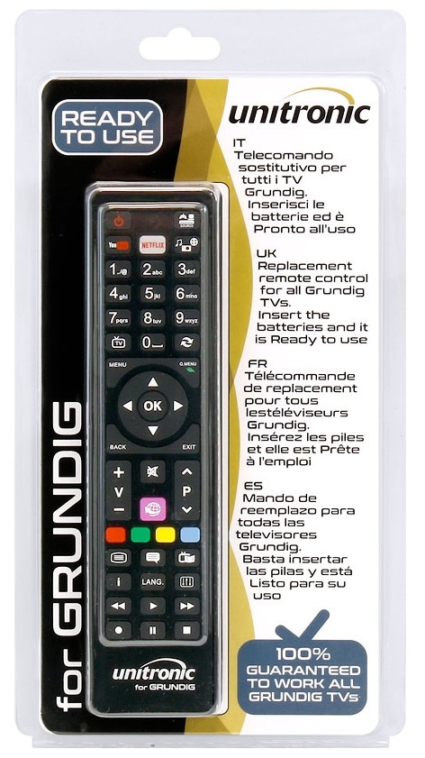 Comando Universal Dedicado p/ TVs LCD GRUNDIG - UNITRONIC