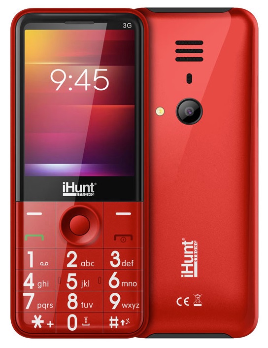 Telem?vel 28 Dual Sim Bluetooth / R?dio FM / Lanterna (Vermelho) - iHunt i3 3G