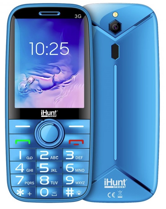 Telem?vel 28 Dual Sim Bluetooth / R?dio FM / Lanterna (Azul) - iHunt i5 3G