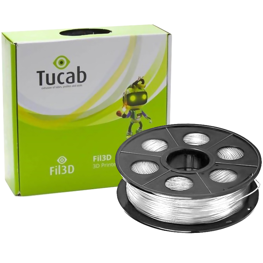 Filamento de Impress?o 3D em PETG 175mm 1Kg (Branco) - TUCAB