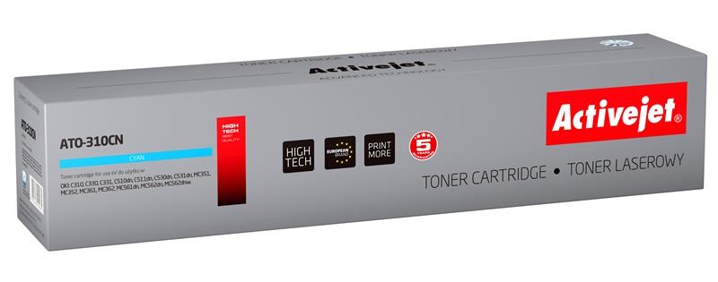 Toner ATO - 310CN Compatível Oki (Ciano) - ACTIVEJET