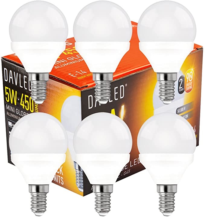 Pack 6x Lampadas LED 220V E14 5W Branco Q. 3000K 450Lm