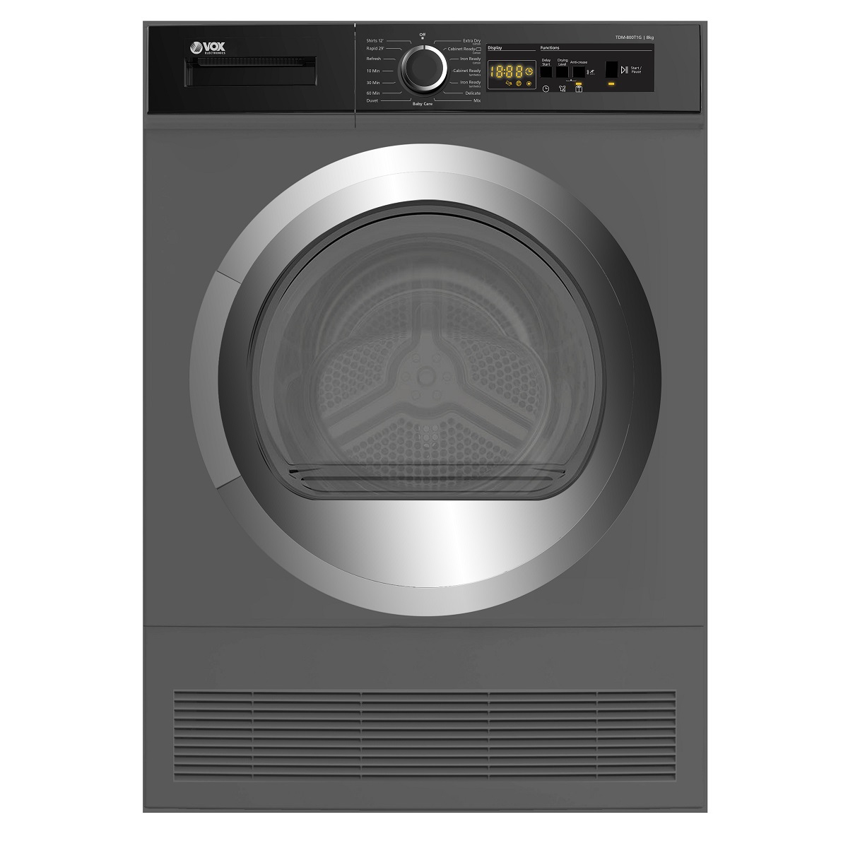 Máquina de Secar Roupa  TDM-800T1G (8 kg - Condensação - Cinzento)