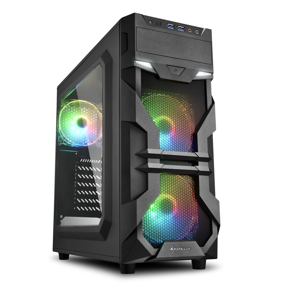 Caixa ATX Sharkoon VG7 - W RGB (Preta)