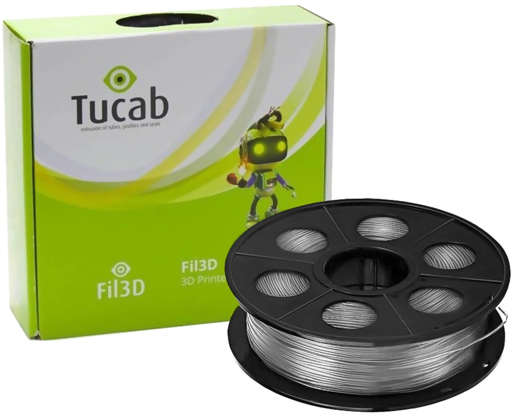 Filamento de Impress?o 3D Flex?vel em EVA 175mm 1Kg (Natural) - TUCAB