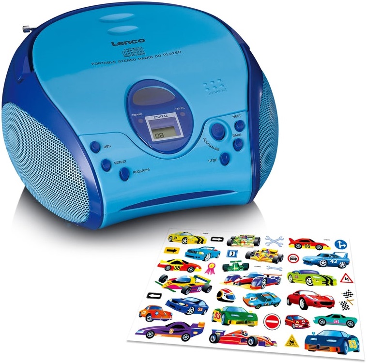 Rádio Portátil SCD 24 Kids c/ CD, CD - R/ RW (Azul) - LENCO