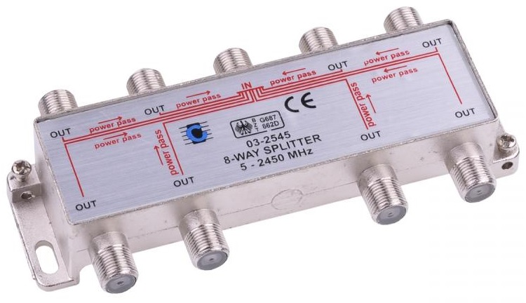 Spliter Derivador 8 Vias 5-2450MHz