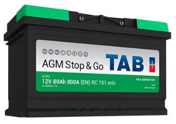 Bateria AGM Stop & Go p/ Autom?vel 12V 80Ah (315 x 175 x 190mm)