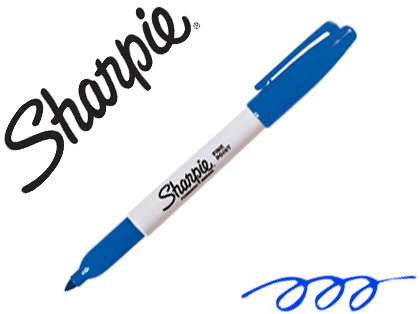 Marcador Sharpie Permanente Ponta Fina Azul - SHARPIE