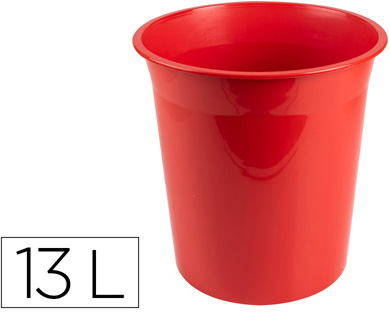 Cesto Plastico Q - Connect Vermelho Opaco 13 Litros - Q - CONNECT