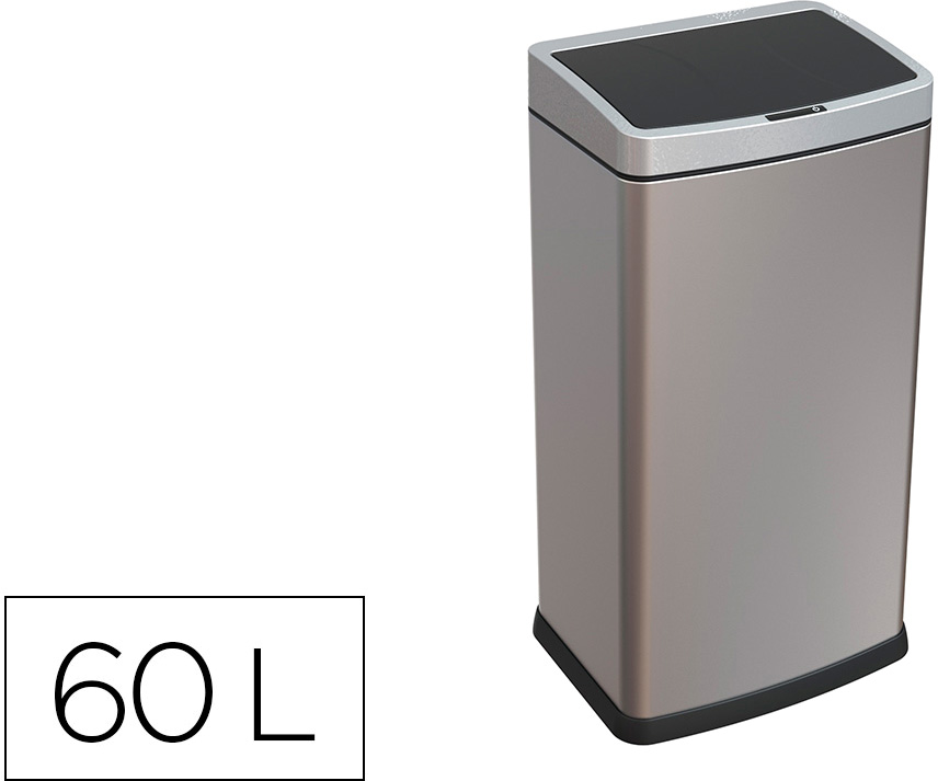 Cesto De Papeis Q - Connect Metalico Com Sensor Automatico Capacidade 60 Litros - Q - CONNECT