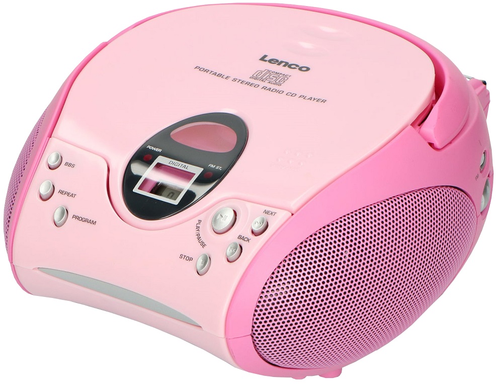 Rádio Portátil SCD 24 c/ CD, CD - R/ RW (Rosa) - LENCO