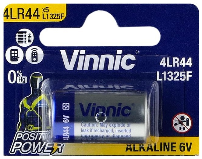 Pilha Alcalina 6V (4LR44 4AG13 L1325 476A ...) - VINNIC