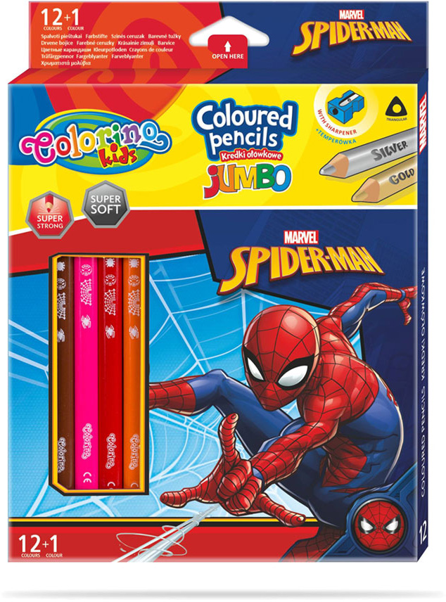 Caixa 12 Lápis + 1 Colorino Disney Spiderman - COLORINO