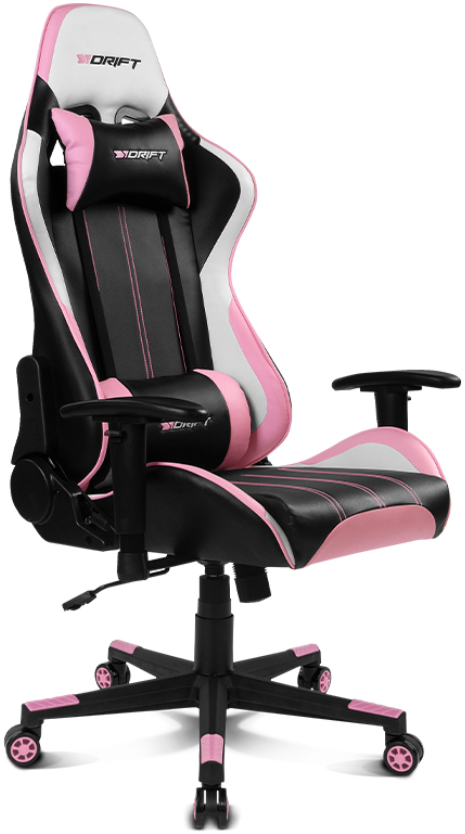 Cadeira Gaming DR175 (Preto/Rosa) - DRIFT