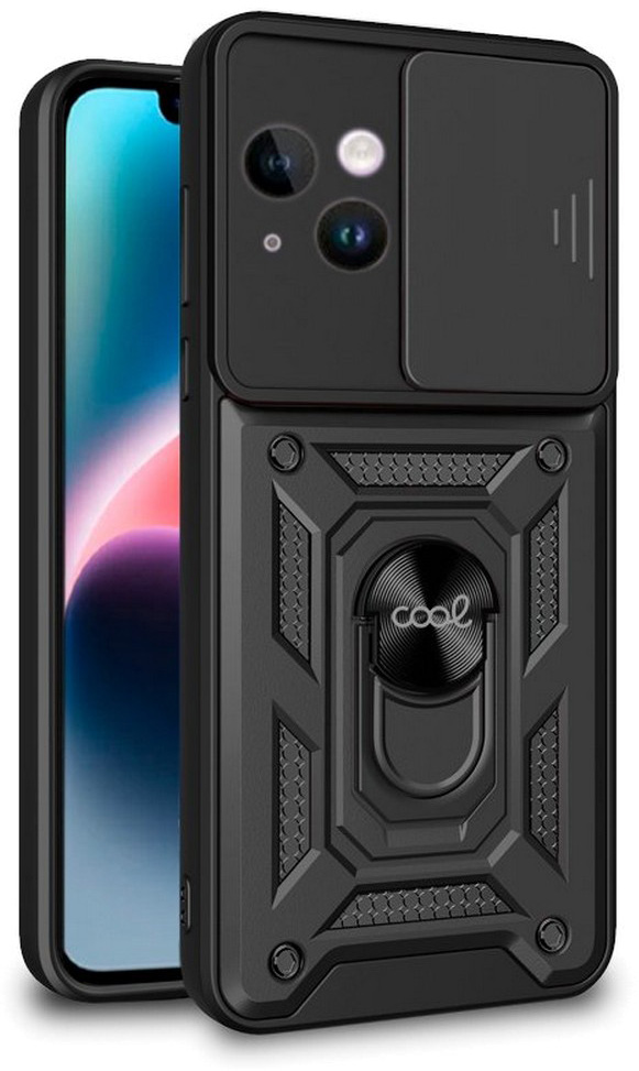 Capa c/ Anel p/ iPhone 14 Plus (Preto) - COOL