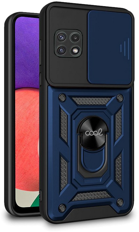 Capa c/ Anel p/ Samsung A226 Galaxy A22 5G (Marine) - COOL