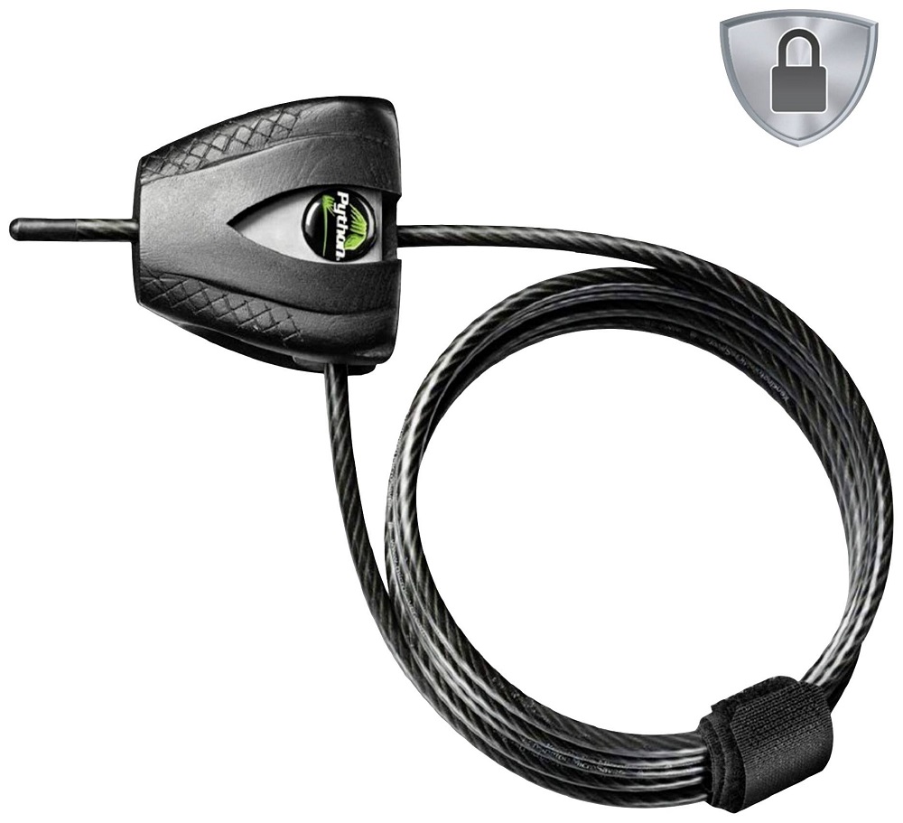 Cadeado de Bloqueio Python p/ Bicicletas c/ 2 Chaves (Preto) - MASTER LOCK
