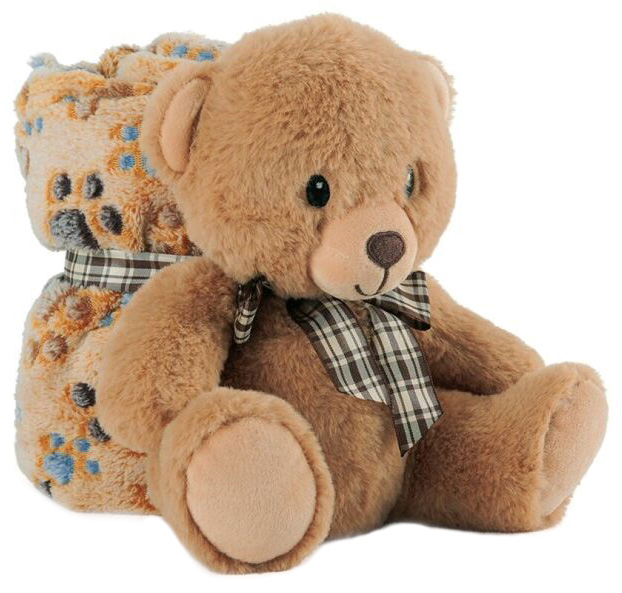 Peluche c/ Manta Oso Teddy 22cm - PERLETTI