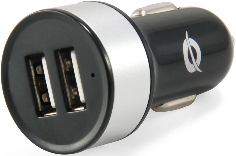 Carregador Isqueiro 2 Portas USB - A 10W (Prateado) - CONCEPTRONIC