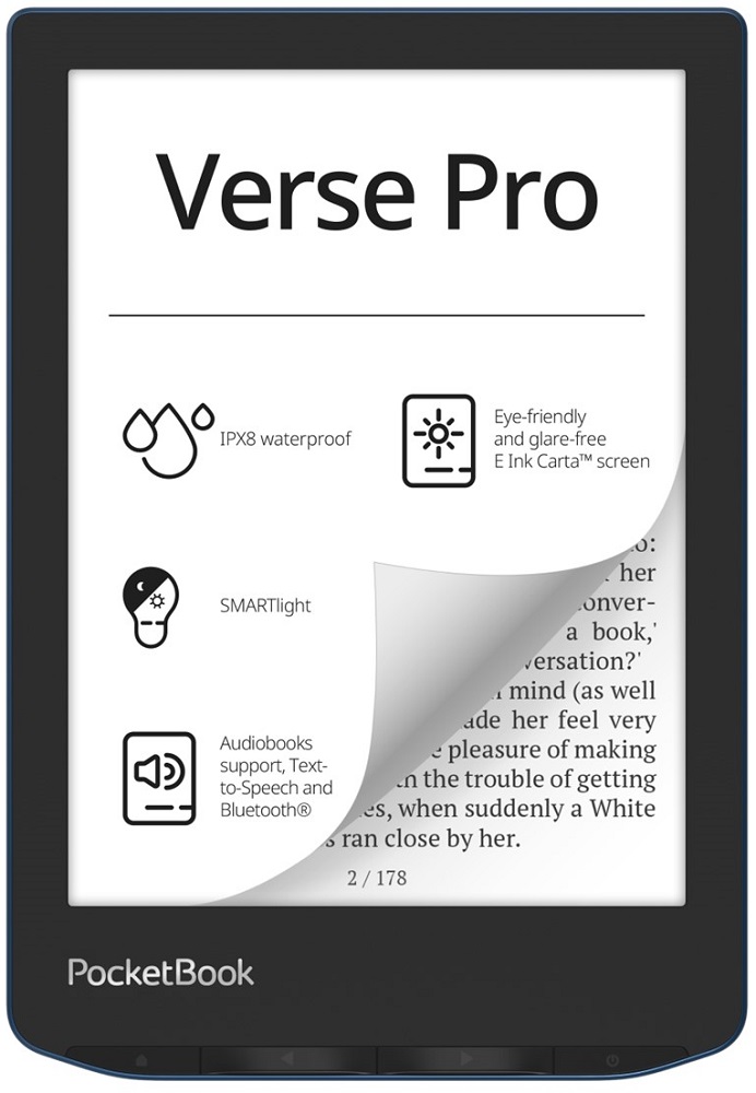 E - Book Verse Pro Ereader 6 16GB (Azul) - POCKETBOOK