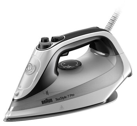Ferro de Engomar a Vapor TexStyle 7 Pro SI7149WB 2900W (Preto/Branco) - BRAUN
