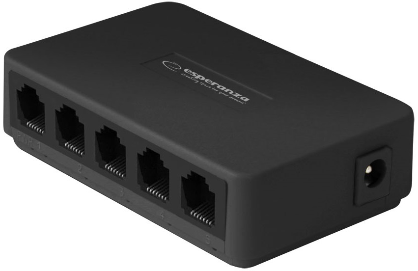 Switch GIGABIT 10/100/1000Mbps (5 Portas) - ESPERANZA