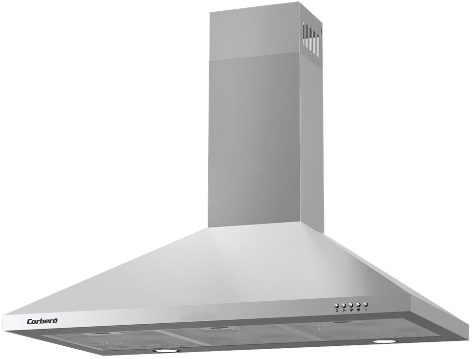 Exaustor Chaminé 3 Velocidades 168W KURAMATHI960X (Inox) - CORBERÓ