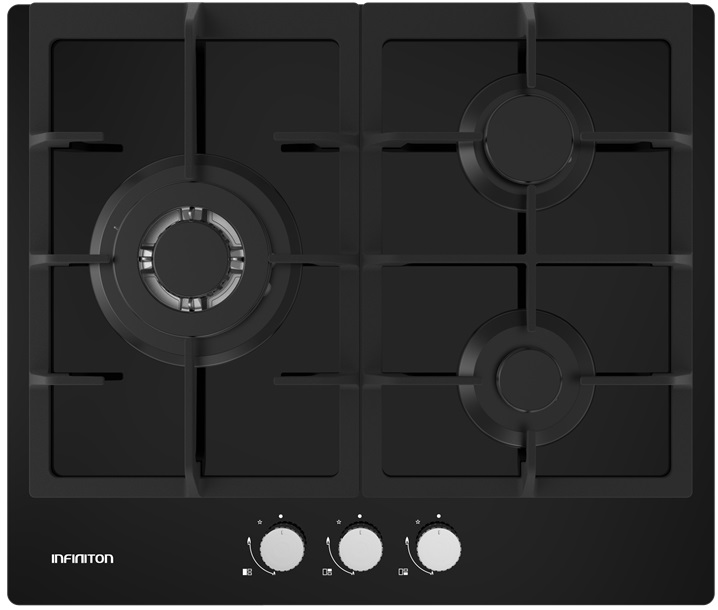 Placa 3 Bocas a Gás 600x510mm GG - 331 - INFINITION